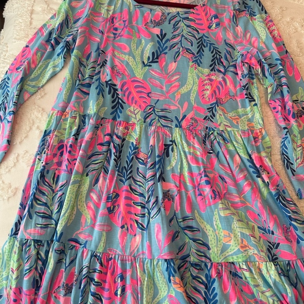 Lilly Pulitzer Colorful Leaf Print Dress - Picture 2 of 4